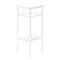 Monarch Specialties Accent Table, Side, End, Plant Stand, Square, Living Room, Bedroom, White Laminate, White I 3279 - alternate 1